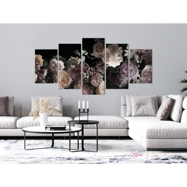 Fiori PÄOnia Roses Quadro In Vetro Acrilico Quadro Murale Moderno In Vetro Immagini B-C-0641-K-M-image
