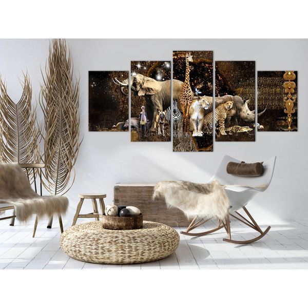 Animali Africa Quadro Di Vetro Acrilico Quadri Di Vetro D'arte Moderna Da Parete Immagini G-C-0284-K-M-image