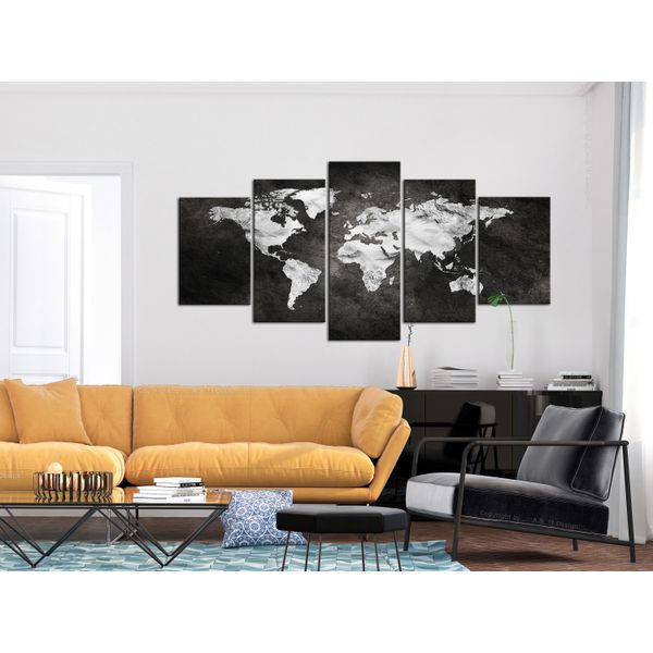 Mappa Mondiale Quadro Di Vetro Acrilico Arte Murale Moderna Quadri Di Vetro Immagini K-A-0430-K-M-image
