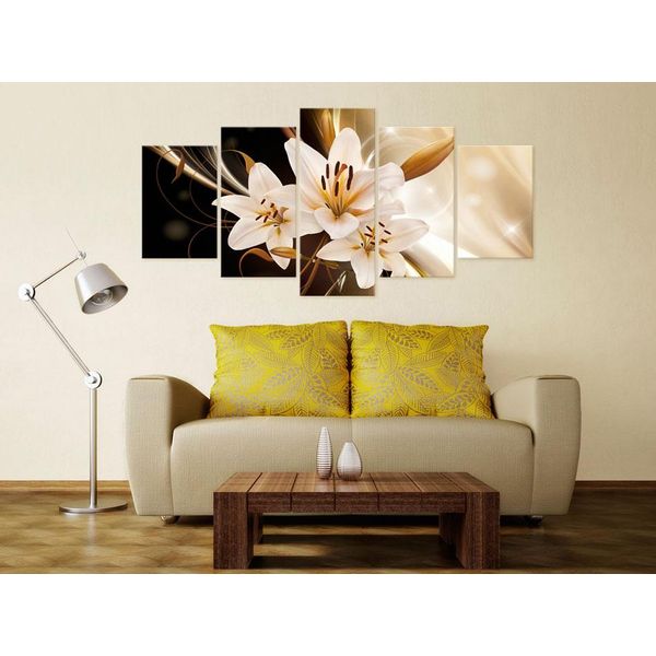 Fiori Asstratti Quadro Di Vetro Acrilico Quadri Di Vetro Moderni Da Parete Immagini B-C-0038-K-N-image