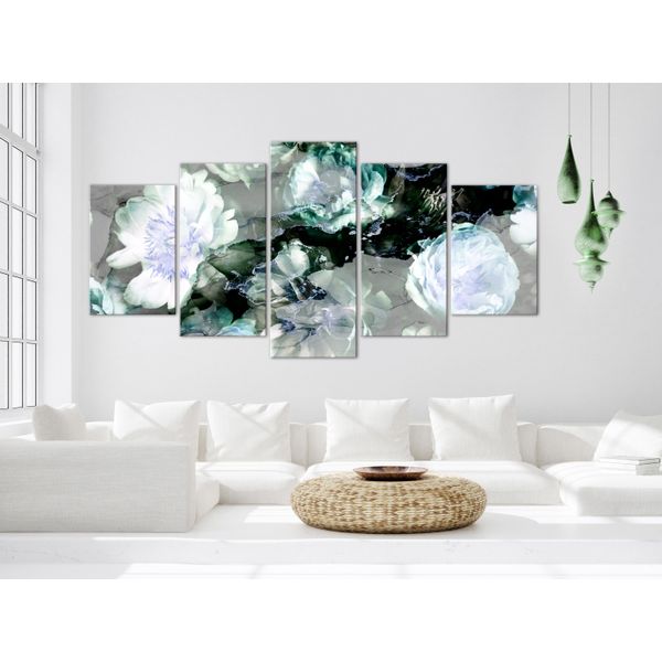 Fiori Asstratti Quadro Di Vetro Acrilico Arte Moderna Da Parete Quadri Di Vetro Immagini B-C-0740-K-O-image