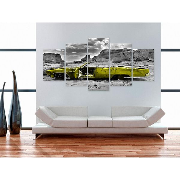 WÜSte Wrack Quadro Di Vetro Acrilico Quadri Di Vetro Moderni Da Parete Immagini C-A-0065-K-P-image