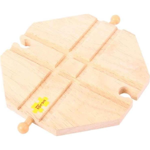 Bigjigs Binario Di Attraversamento Ferroviario In Legno-image