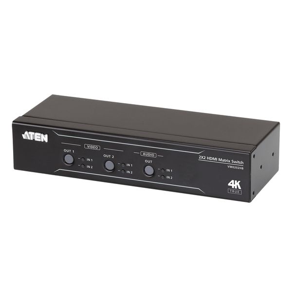 Aten VM0202HB Switch Matrice Hdmi 2X2 True 4K Con De-Embedder Audio-image