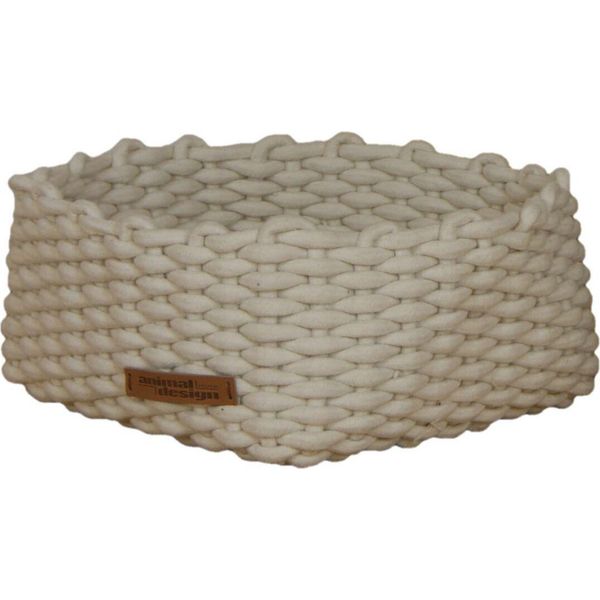 Lycce Cestino Decorativo Jarek Intrecciato In Corda Di Cotone Cestino Intrecciato Cestino Lavorato A Maglia Cestino Da Scaffale - Adatto Per Scaffale Ikea Kallax, Colore: Bianco, Dimensione: Dimensione 1-image