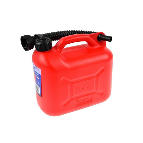 Tanica Di Carburante, Tanica Di Plastica Per Benzina Da 5 Litri, Tanica Per Diesel Rossa-image