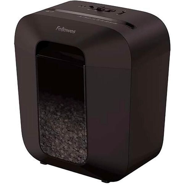 Fellowes Powershred | LX25M | Mini-Cut | Distruggidocumenti | P-4 | Carte Di Credito | Graffette | Fermagli | Carta | 11,5 Litri | Nero-image