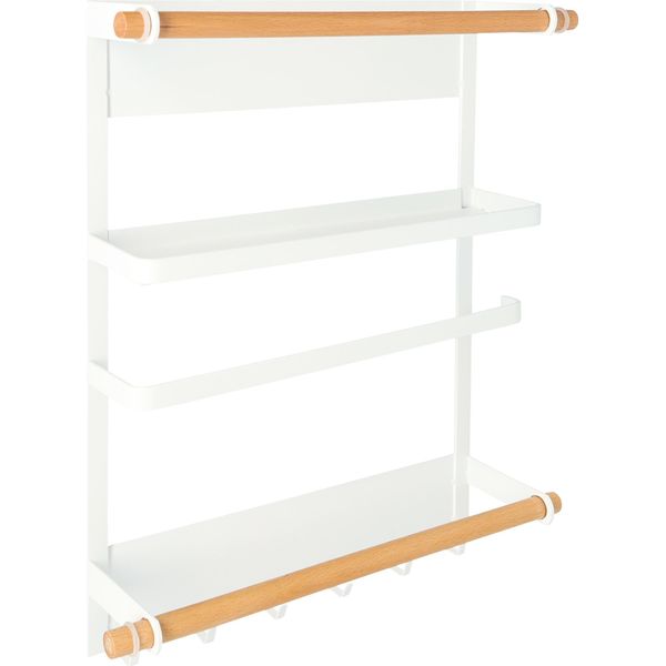 Quvio Scaffale Da Cucina Magnetico In Metallo - Scaffale Da Cucina Per Erbe, Asciugamani E Cucchiai Da Portata - Bianco-image