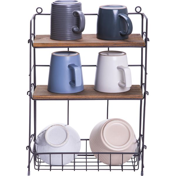 Quvio Scaffale Da Cucina - Scaffale Da Parete - Scaffale Da Cucina Sospeso - Portaspezie Sospeso - Portaspezie - Decorazione Da Parete - Scaffale Da Parete - 13 X 29 X 41 Cm (Lxwxh)-image