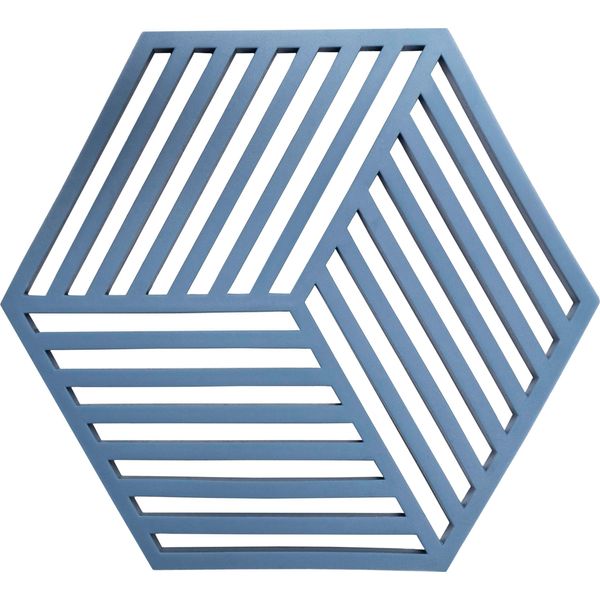 Krumble Pan Coaster Hexagon - Sottopentola - Sottopentola - Silicone - Resistente Al Calore - Blu-image