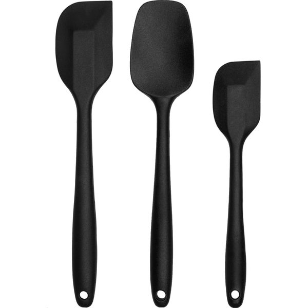 Spatola In Silicone Krumble 3 Pezzi - Spatola - Cucina - Utensili Da Cucina - Set Di Spatole In Plastica - Nero-image