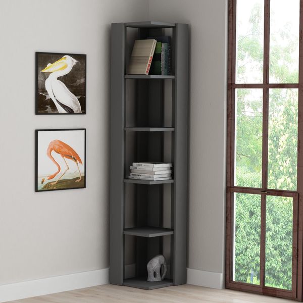 Libreria Angolare Houseland Nati Antracite-image