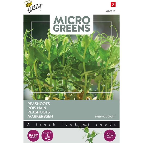 Semi Di Pisello Buzzy Microgreens Marker - Circa 15 Gr | Buzzy_080343-image