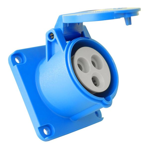 Presa Cee Da Incasso Diritta 230V 16A 3P 75X75 Mm-image