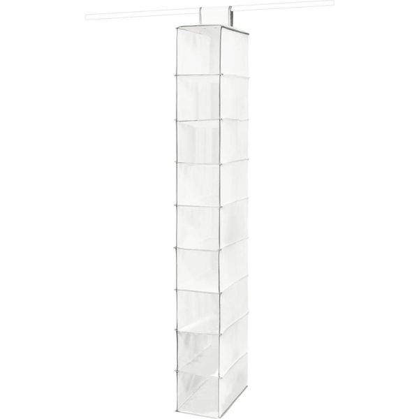 Compactor Organizzazione Guardaroba - Organizzatore Pensile 15X30X128 Cm, 9 Scomparti, Bianco RAN2982-image