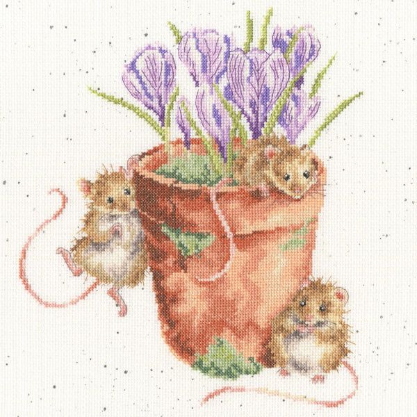Set Per Punto Croce Bothy Threads "Garden Friends"", Schema Contato, XHD123, 26X26Cm"-image