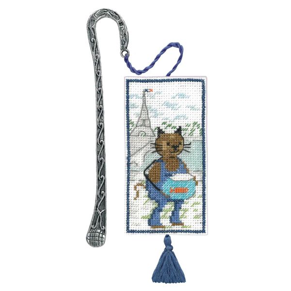 Segnalibro Le Bonheur Des Dames Kit Punto Croce Contato "The Jar"", 4X8Cm"-image