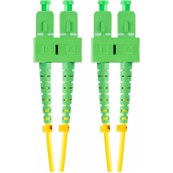 Lanberg Sm SC/APC-SC/APC Duplex Cavo Patch In Fibra Ottica 3,0Mm Lszh G657A1 10M Giallo-image