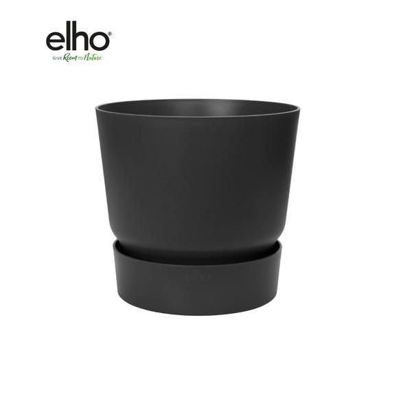 Vaso Per Piante Elho Greenville Round Living Black - D18 Cm, H17 Cm-image
