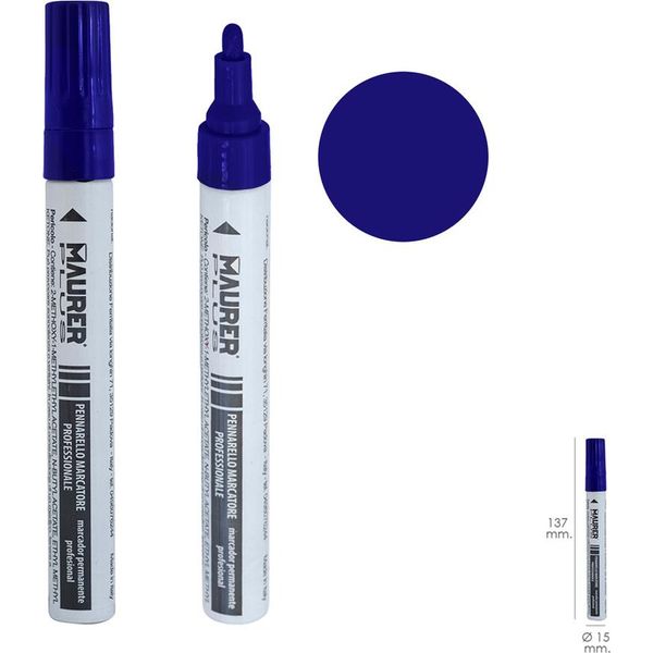 Pennarello Professionale Pennarello Permanente Blu Scuro-image