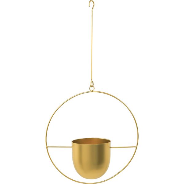 Quvio Vaso Di Fiori Sospeso - Fioriera - Vaso Di Fiori Per Interni Ed Esterni - Porta Piante - Vaso Di Fiori - Metallo - Oro-image