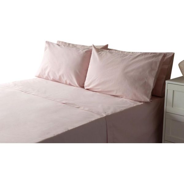 Belledorm - Lenzuolo A Pieghe, Percalle BM401 (Letto Matrimoniale) (Rosa)-image