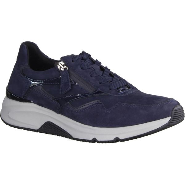 Gabor Comfort 76896-46 Scarpa Stringata Rollingsoft, Donna, Pelle, Blu Scuro - Scarpe Da Donna, Scarpe Comode Stringate, Blu, Pelle/Tessuto (Nubuk/Nero/Polpaccio)-image