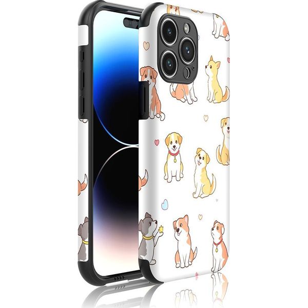 Smartphonica Custodia Per Iphone 14 Pro Max Con Paraurti E Stampa Cane - Backcover Phonecase Dog Print-image