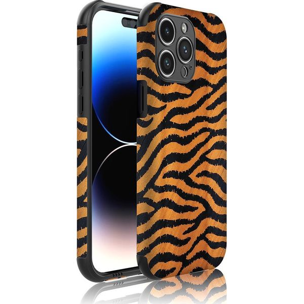 Smartphonica Custodia Per Iphone 14 Pro Con Paraurti E Stampa Tigre E Pantera - Backcover Phonecase Stampa Tigre-image