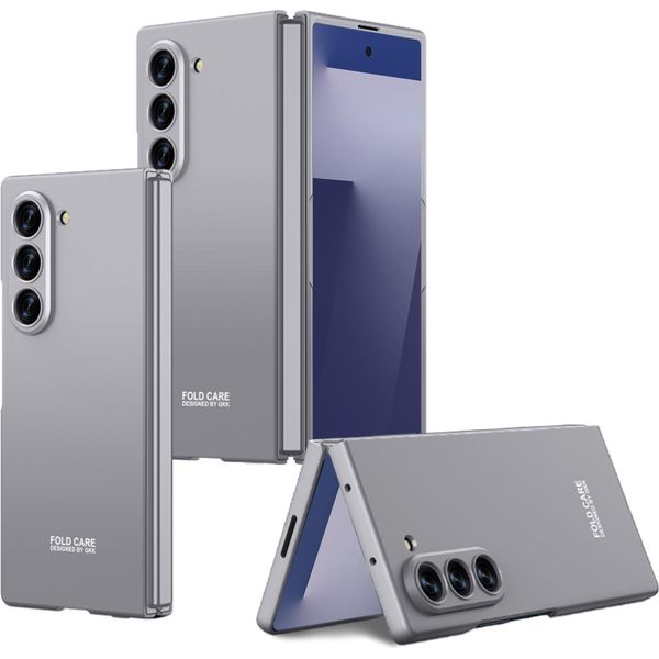 Custodia Per Samsung Galaxy Z Fold 7, Sottile Custodia Solida In Pc Opaco Anti-Impronte Digitali Grigio-image