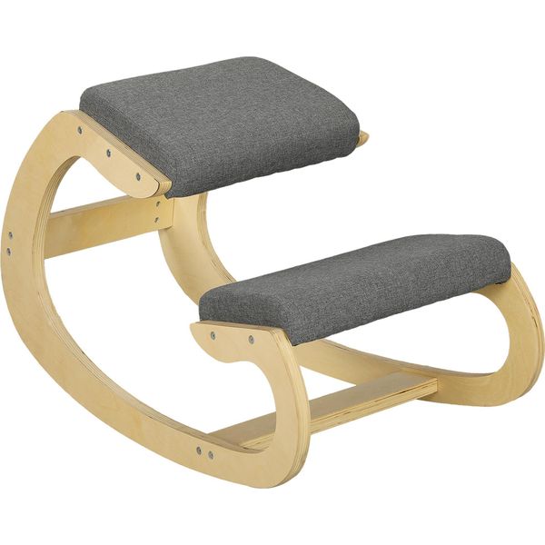 Fortuna Lai Sgabello Ergonomico, Sedia A Dondolo, Sedia Da Scrivania Per L'ufficio Domestico, Per Migliorare La Postura, Grigio-image