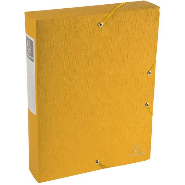 Scatola D'archivio Exabox Dorso 60 Mm Con Etichetta Manila Cartone Scotten Nature Future, Din A4 Giallo-image