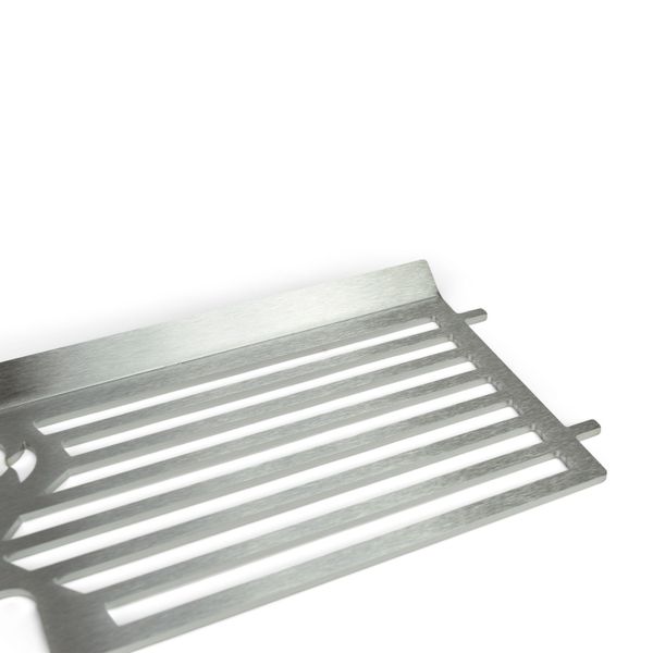 Porta Scaldavivande Multistazione In Acciaio Inox Per Weber Spirit Serie 300 | Con Supporto Per Bacchette - Regolatore Laterale | Spessore 3 Mm-image
