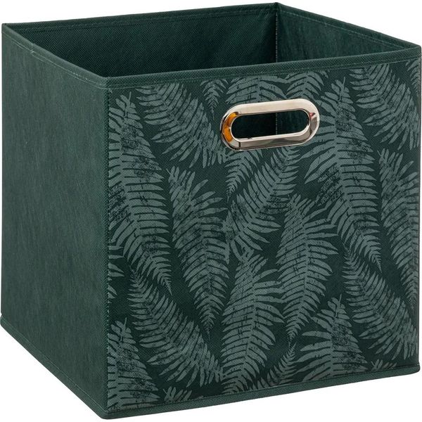 5Five Simply Smart | Cestino Portaoggetti - Naturalis - 31X31 Cm - Motivo A Foglie Verdi - Decorativo E Ripiegabile-image