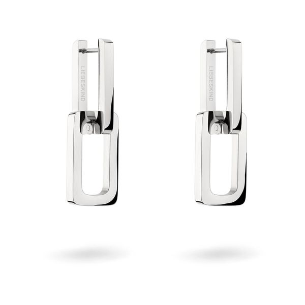 Paar Creolen Liebeskind Berlin "Schmuck Geschenk Edelstahl Ohrringe The Mini Link", Silber (Silberfarben), Ohrringe, Damen, 10Mm, Edelstahl, EinhäNger Abnehmbar-image