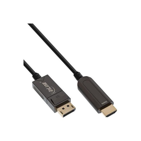 Inline® 17180A Cavo Convertitore Inline® Displayport A Hdmi Aoc, 4K/60Hz, Nero, 10 M-image