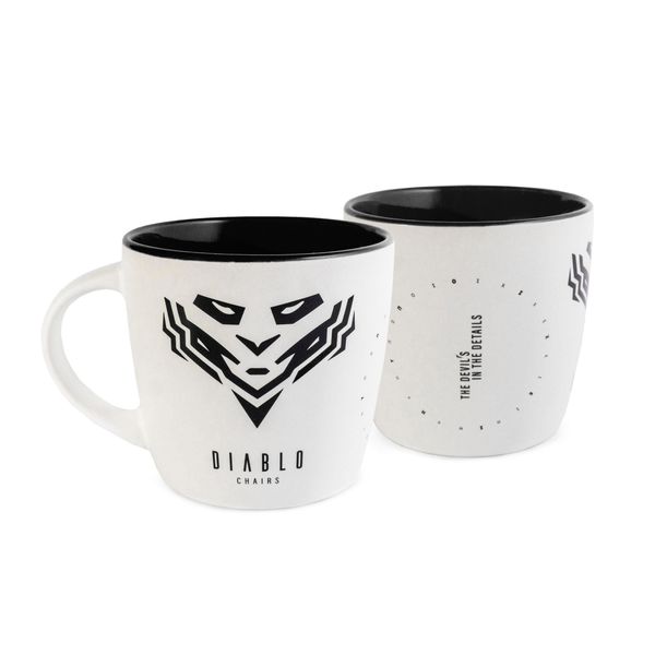 Mug Diablo Chairs Tazza In Ceramica Tazza Da Tè Tazza Da Caffè Tazza Da Bere 310 Ml, Colore: Bianco/Nero-image