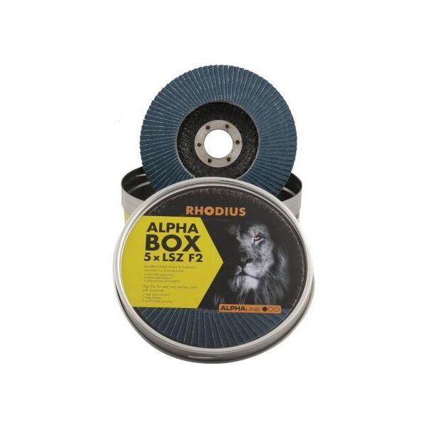 Disco Da Sbavo Rhodius Lsz F2 Box 125X22,23Mm Grana 80 Acciaio Inox Alphaline - 208535-image