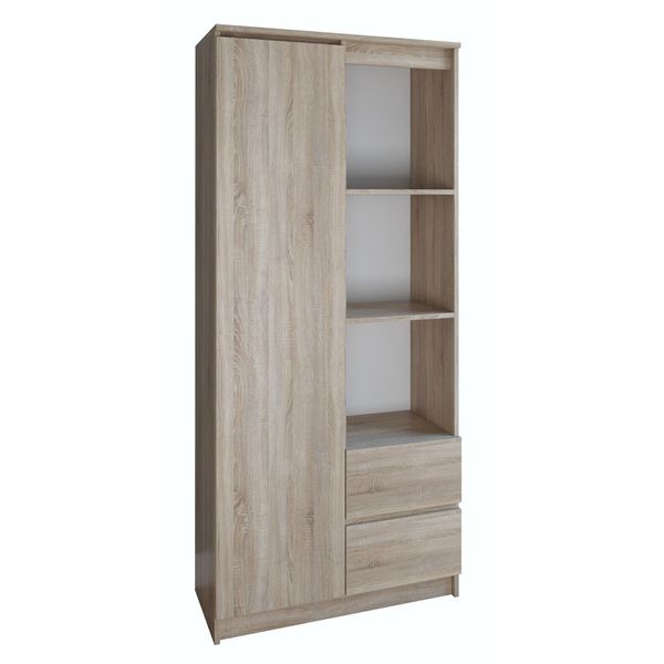 Scansia Per Ufficio Con Scaffali Kalev - Rovere Sonoma-image
