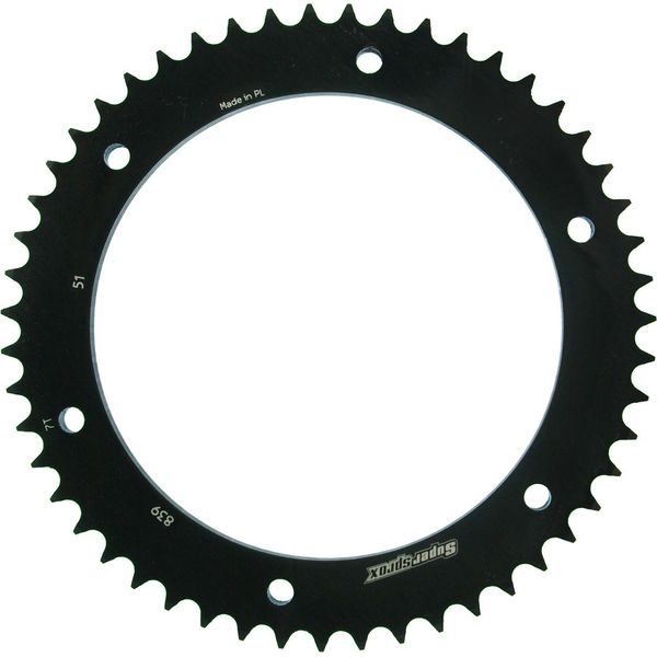 Pignone In Acciaio Supersprox 428 - 51T (Nero) RFE-839:51-BLK|ID 152,0 Lk 175,0 6 Fori-image