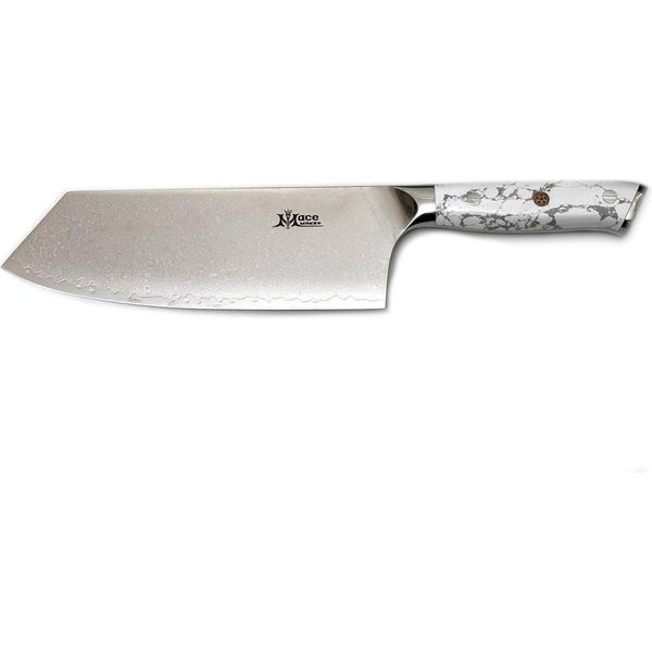 Macemaker White Stone Cleaver Coltello Da Cucina Sanmai Damasco-image