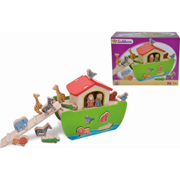 Gioco Di Chiodini Dell'arca Di Noè Di Eichhorn/Gioco In Legno 100002084 Con 16 Figure Da Chiodare-image