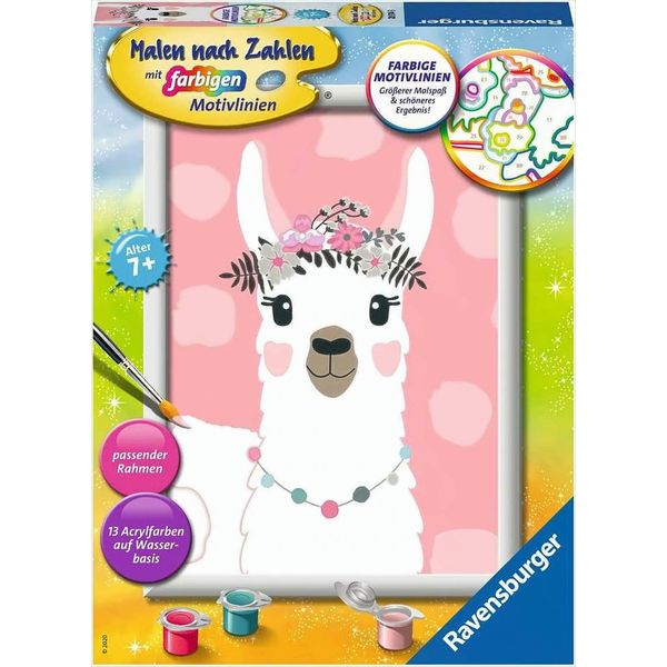 Ravensburger Creart 28514 - No Drama Lama - Lama Da Colorare Con I Numeri Per Bambini Dai 7 Anni In Su 28514-image