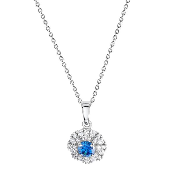 Kette Mit AnhäNger Vivance "925-Sterling Silber Rhodiniert Zirkonia", Weiß, Halsketten, Damen, 45Cm, Silber 925 (Sterlingsilber), L: 45 B: 11Mm, GläNzend, B:11Mm-image