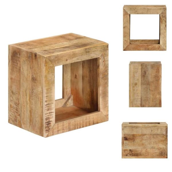 Vidaxl Sgabello 40X30X40 Cm In Legno Massiccio Di Mango - Tavolini-image