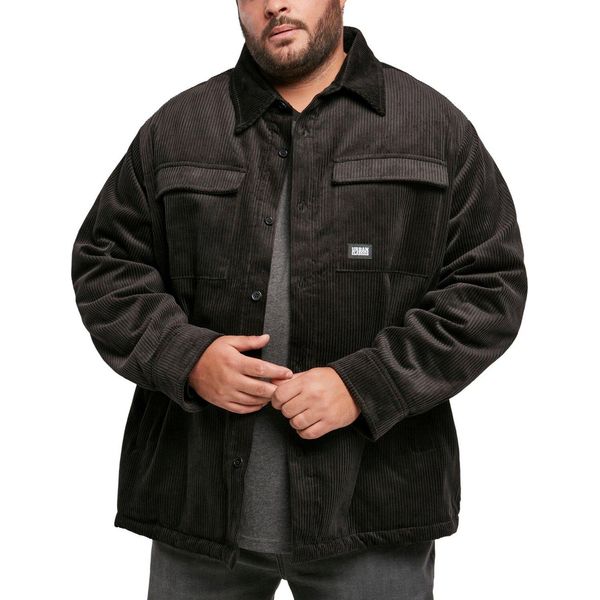 Bunda Urban Classics - Giacca In Velluto A Coste Nero - 4XL-image