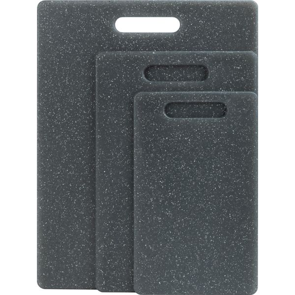 Taglieri Krumble 3 Pezzi - Tagliere - Tagliere Da Portata - Tagliere Per Il Pane - Plastica - Rettangolare - Lavabile In Lavastoviglie - 27,5 X 36,5 X 0,5 Cm (Lxwxh) - Antracite - Grigio-image