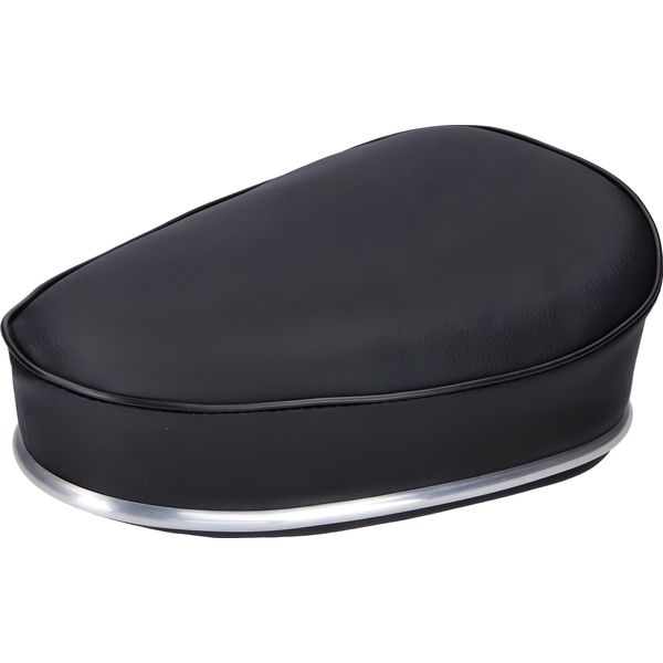 Sella / Seggiolino Nero Con Finiture Cromate, Serraggio 22 Mm Per Ciclomotore-image