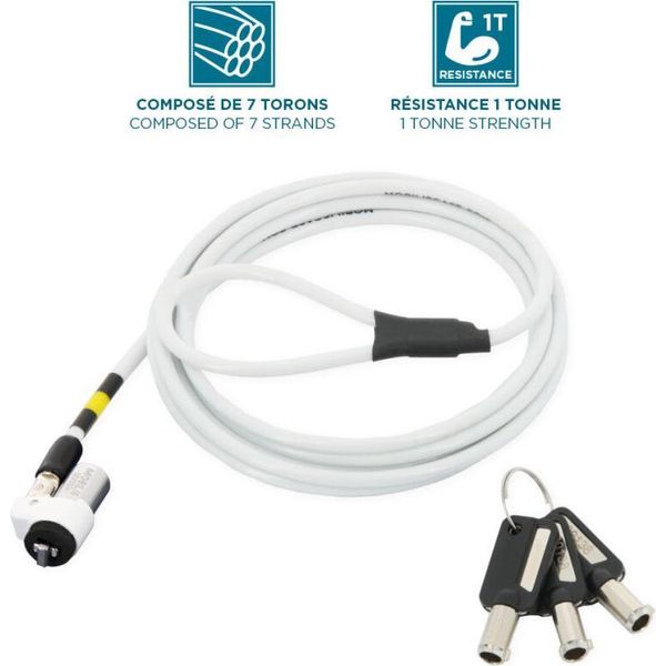 Mobilis 001325 T Lock - Serratura Di Sicurezza Rotante Sottile - Chiave-image
