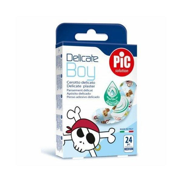 Pic Delicate-Plastry Kids Medium, Cerotti Antibatterici Per Bambini, 24 Pezzi-image